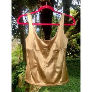 {2/$25🍒} Free People Gold Satin Stretch Tank! 😍
